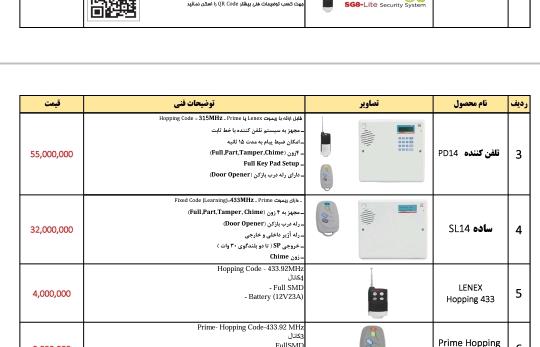لیست قیمت آبان ماه دزدگیر سایلکس تبریز